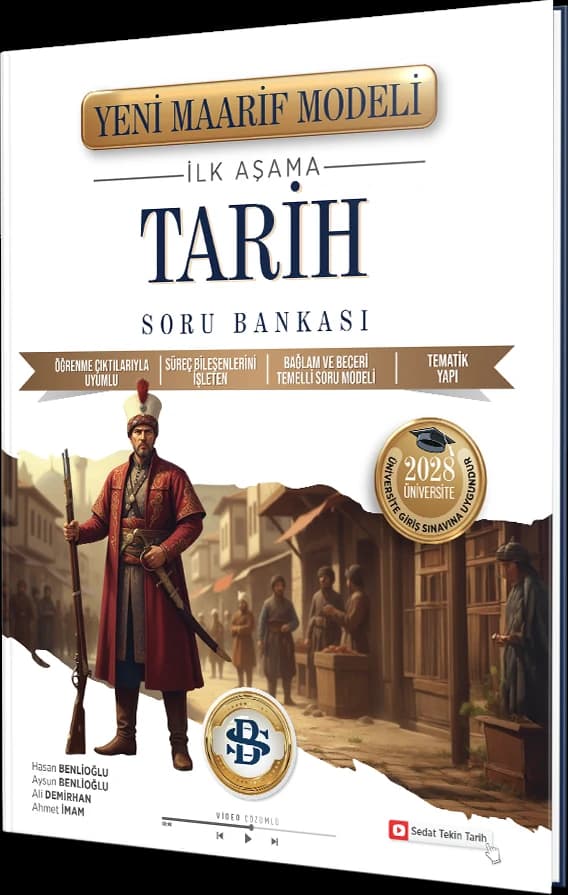 Maarif İlk Aşama Tarih Soru Bankası kapağı