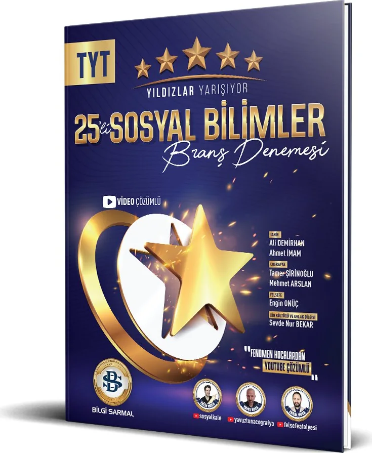 TYT 25'li Sosyal Bilimler Branş Denemeleri kapağı
